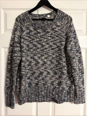 BDG Urban Outfitters Marled Chunky Knit Sweater Blue Gray Space Dye M